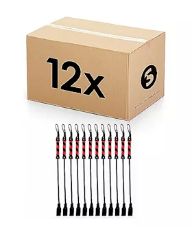 Cube Leather Black With Red Stripe 12pcs In One Box