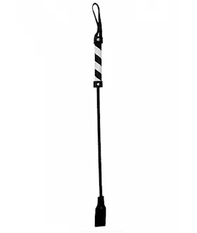 Cube Tipped Crop Suede Black White