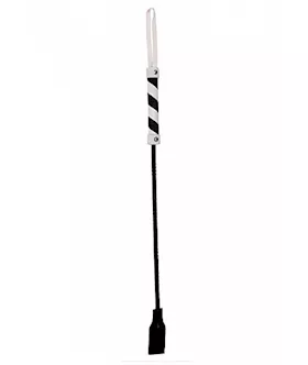 Cube Tipped Crop Suede Black White