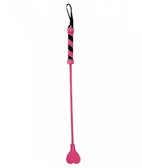 Heart Tipped Crop Suede Pink Black