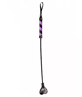 Heart Tipped Crop Pvc Black Purple