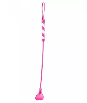 Heart Tipped Crop Pvc Pink White