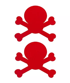 Nipple Sticker Skull Red