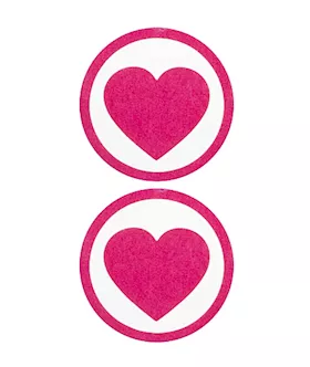 Nipple Sticker Round Hearts Pink