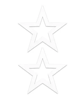 Nipple Sticker Open Stars White