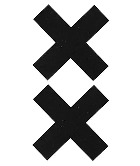 Nipple Sticker Cross Black