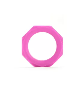 Octagon Ring Medium Pink
