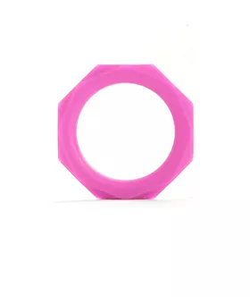 Octagon Ring Large Pink