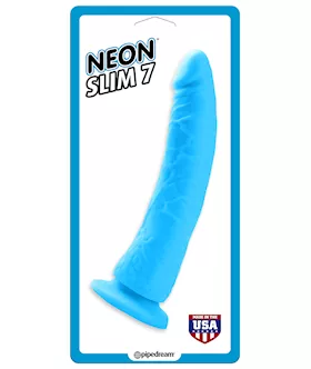 Neon Slim 7 Inch Suction Cup Dildo