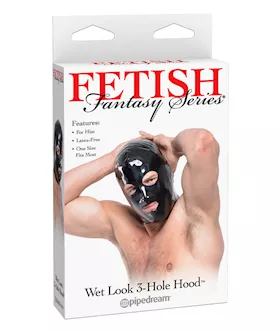 Fetish Fantasy Wet Look 3-hole Hood