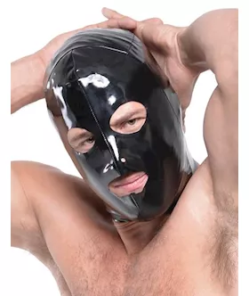Fetish Fantasy Wet Look 3-hole Hood