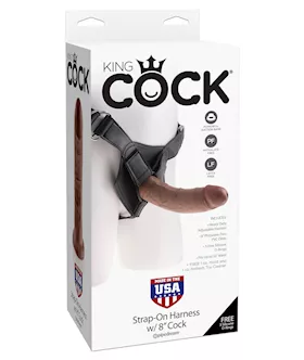 King Cock Strap-on Harness With 8 Inch Cock