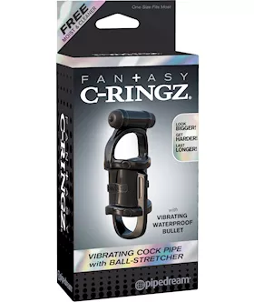 Fantasy C-ringz Vibrating Cock Pipe With Ball-stretcher