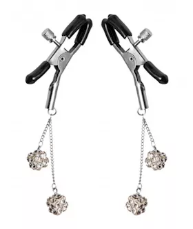 Ornament Adjustable Nipple Clamps With Jewel Accents