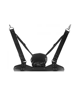 Leather Bondage Swing With Stirrups And Pillow
