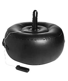 Black Inflatable Seat With Vibrating Dong