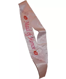 Pink Maid Of Honor Sash