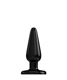 Bottom Line Buttplug Rubber Black 4 In Model 1