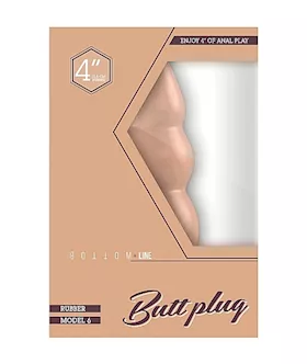 Bottom Line Buttplug Rubber Flesh 4 In Model 6