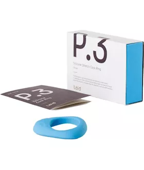 Laid P3 Silicone Stretch Cock Ring 38mm Cyan