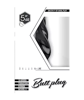 Bottom Line Buttplug Rubber Black Vibrating 5 In Model 5