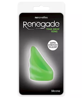Renegade Tear Drop Cockring Neon Green