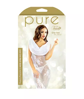Lace Cowl Neck Gown & G-string