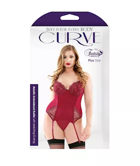 Metallic Embroidered Bustier With Matching G-string