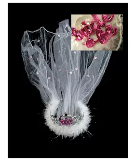 Flashing Bride To Be Tiara With Veil