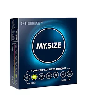 My Size Natural Latex Condom 49 Width 3 Pcs