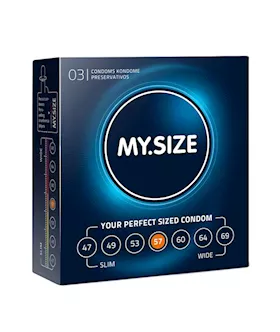 My Size Natural Latex Condom 57 Width 3 Pcs