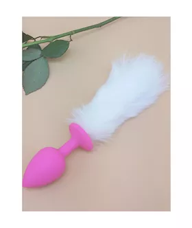 Silicone Butt Plug With Feather Tail