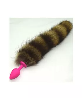 Silicone Butt Plug With Striped Tail