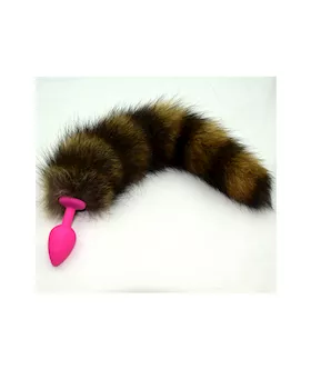 Silicone Butt Plug With Striped Tail