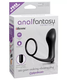 Assgasm Cockring Vibrating Plug
