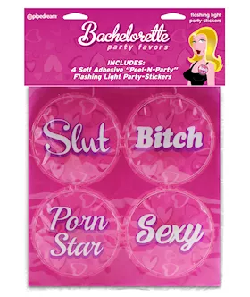 Flashing Light Party Stickers