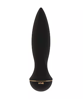 Aki Black Vibrating Anal Plug