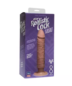 The Realistic Cock Ur3 Vibrating 8 Inch Without Balls