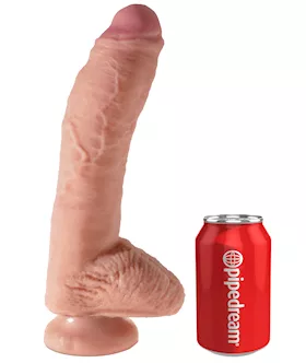 King Cock Plus 10 Inch Dual Density Fat Suction Cup Dildo