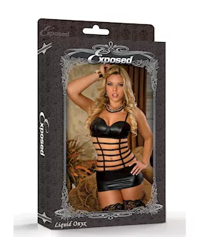 Cage Mini Dress & G Black