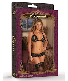 Peekaboo Bra And Crotchless Short Set