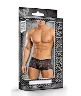 Mini Short Stretch Lace Black