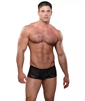 Mini Short Stretch Lace Black