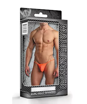 Euro Male Spandex Pouch G-string Orange