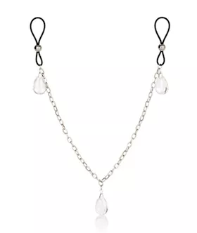 Nipple Play NonPiercing Nipple Chain Jewelry Crystal