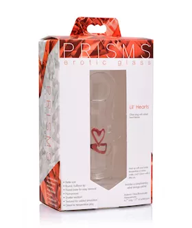 Lil Hearts Glass Plug With Raised Heart Texture