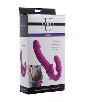 Vibrating Strapless Silicone Strap-on Dildo
