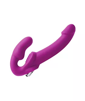 Vibrating Strapless Silicone Strapon Dildo