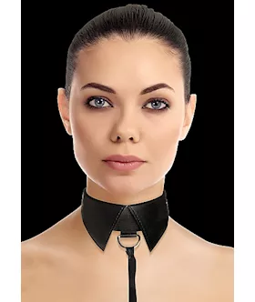 Classic Collar With Leash Black