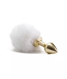 Beginner Bunny Tail Buttplug Gold